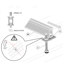 Estructura Alu Tejado Perforante 2 Paneles