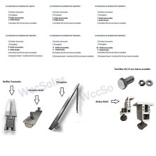 Estructura Aluminio Suelo 4 Paneles